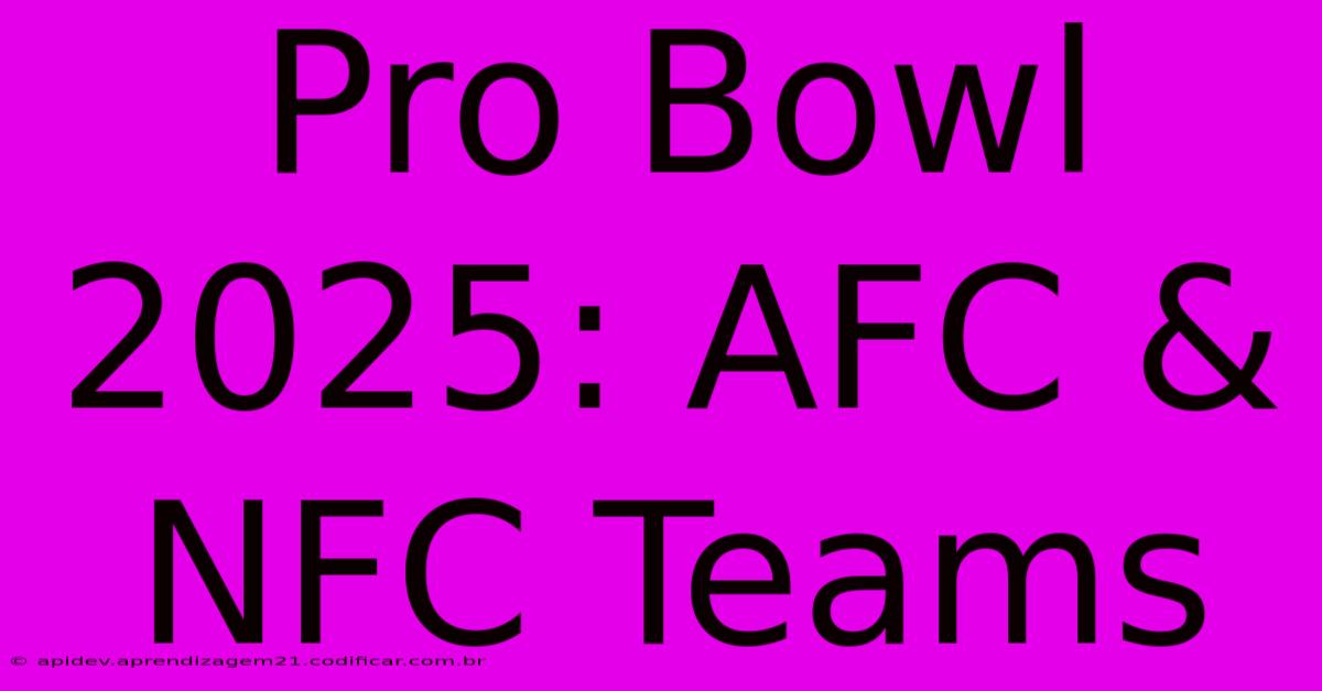 Pro Bowl 2025 AFC & NFC Teams